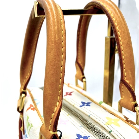 Louis Vuitton Trouville Murakami Multicolor White Monogram LV Handbag Auth - Picture 8 of 16
